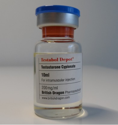 Testabol Depot (Testosterone Cypionate) British Dragon, 200 mg / ml, 10 ml